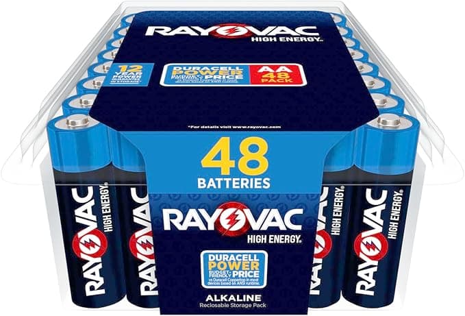 Rayovac High Energy AA Batteries (48 Pack), Alkaline Double AA Battery