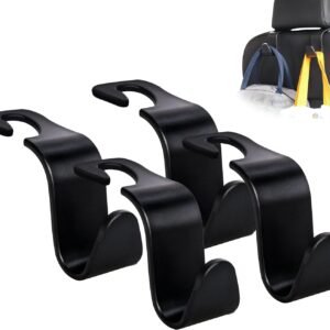 Amooca Car Seat Headrest Hook 4 Pack