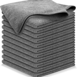 USANOOKS Microfiber Cleaning Cloth Grey - 12 Pcs
