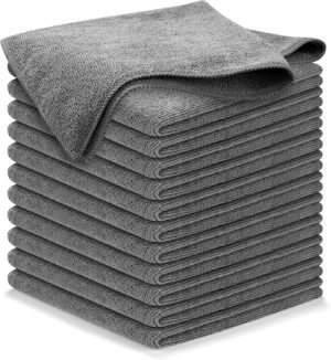 USANOOKS Microfiber Cleaning Cloth Grey - 12 Pcs